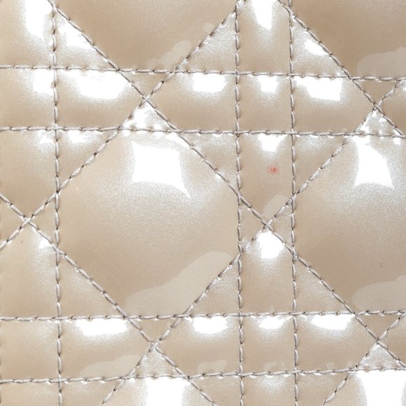 Christian Dior Large Pearl Taupe Patent Leather Lady Dior - Picture 11 of 14